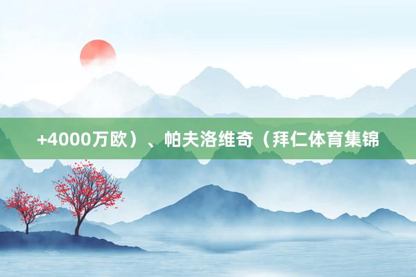 +4000万欧）、帕夫洛维奇（拜仁体育集锦