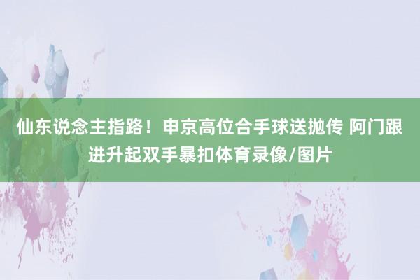 仙东说念主指路！申京高位合手球送抛传 阿门跟进升起双手暴扣体育录像/图片