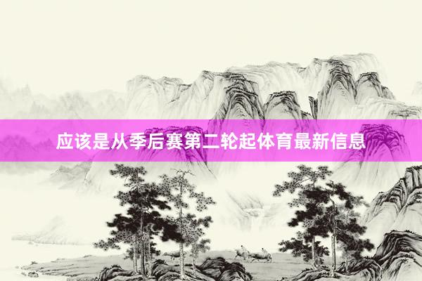 应该是从季后赛第二轮起体育最新信息