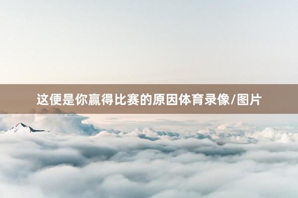 这便是你赢得比赛的原因体育录像/图片