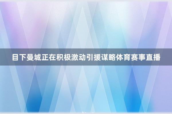 目下曼城正在积极激动引援谋略体育赛事直播