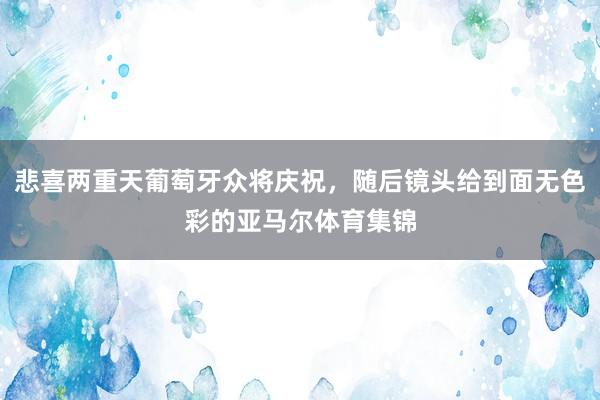 悲喜两重天葡萄牙众将庆祝，随后镜头给到面无色彩的亚马尔体育集锦