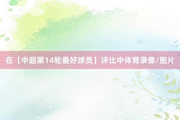 在【中超第14轮最好球员】评比中体育录像/图片