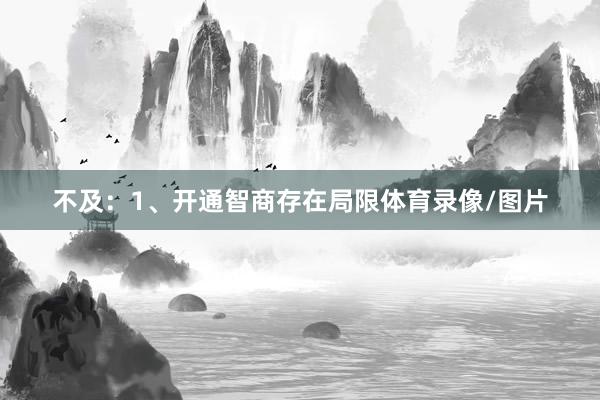 不及:1、开通智商存在局限体育录像/图片