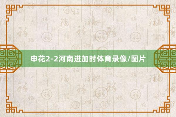 申花2-2河南进加时体育录像/图片