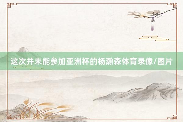 这次并未能参加亚洲杯的杨瀚森体育录像/图片