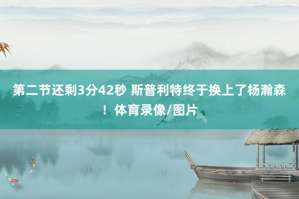 第二节还剩3分42秒 斯普利特终于换上了杨瀚森！体育录像/图片