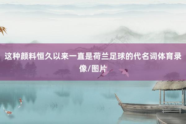 这种颜料恒久以来一直是荷兰足球的代名词体育录像/图片