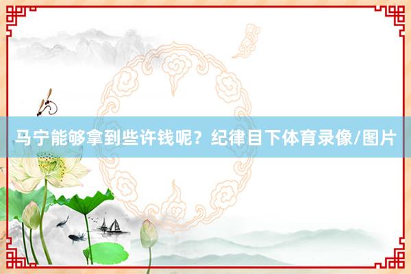 马宁能够拿到些许钱呢?纪律目下体育录像/图片