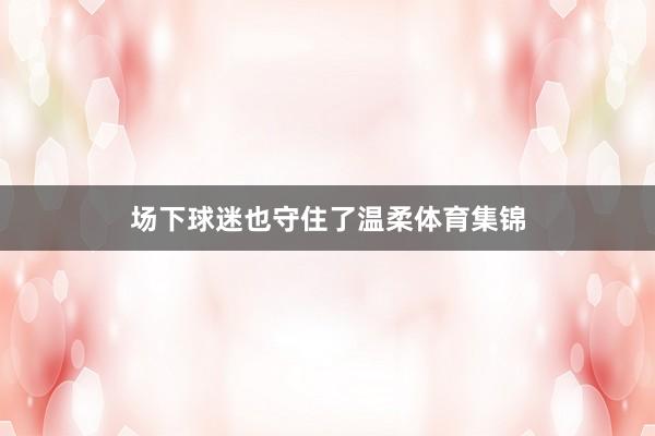 场下球迷也守住了温柔体育集锦
