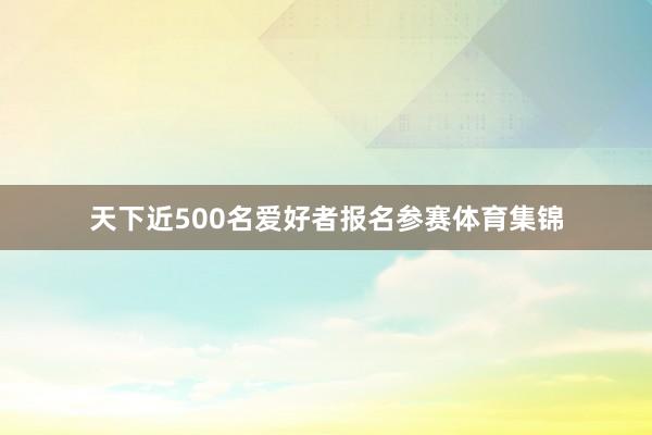 天下近500名爱好者报名参赛体育集锦